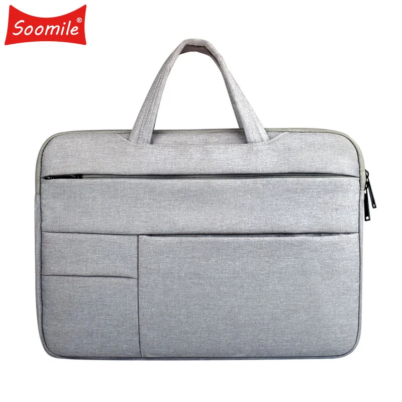 Soomile 12-15 حقيبة لابتوب المحمولة الرجال حقيبة متعددة الوظائف دفتر حقيبة حاسوب الذكور بسيطة مكتب الأعمال حقيبة يد 2018