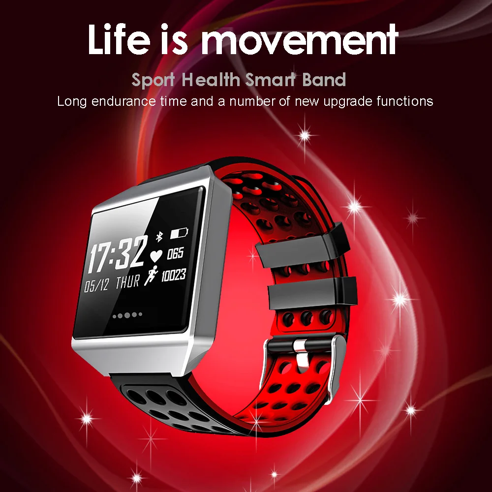 COOLLOAD CK12 Fitness Tracker Blood Pressure For Android 4.4 and above iOS 8.2 and above Waterproof Smart Watch