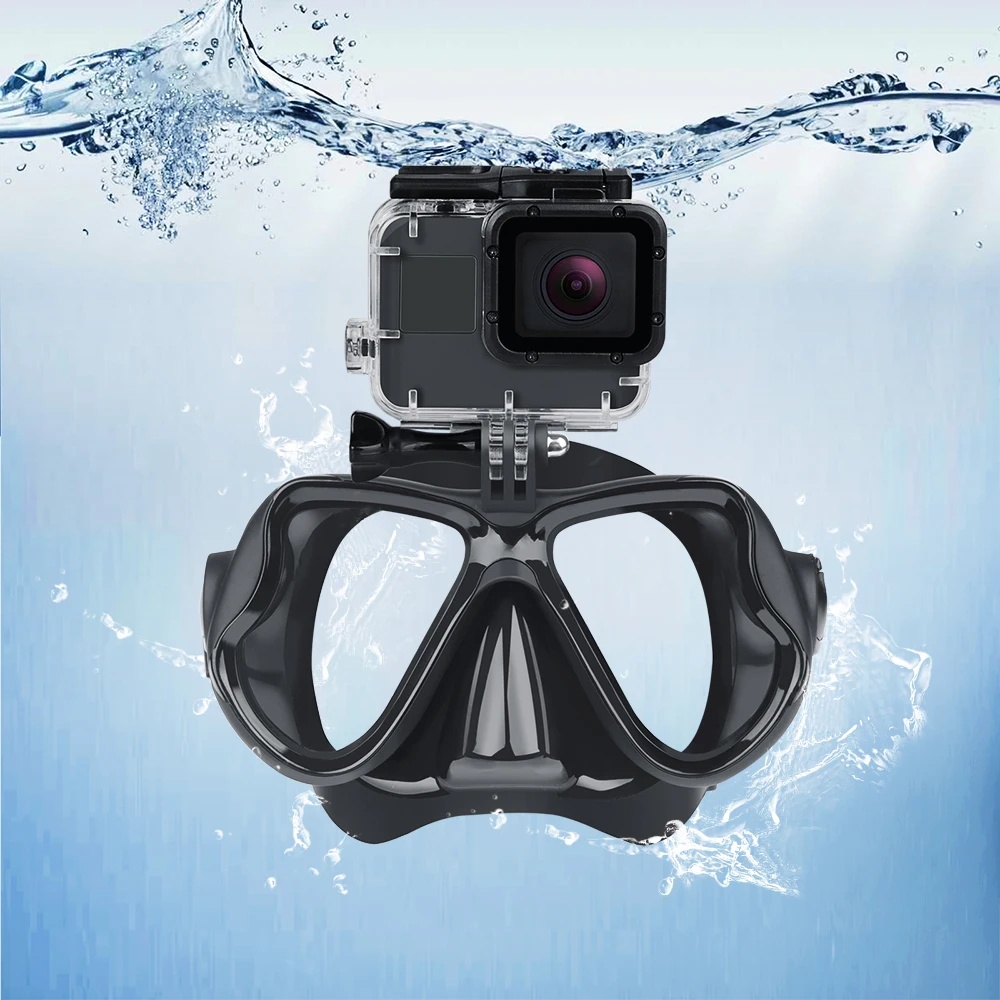 Маска для плавания, закаленные очки, маска для дайвинга для Gopro HERO 7 8 5 Yi 4K SJ4000 H9, маска для подводного плавания, аксессуары для Go Pro