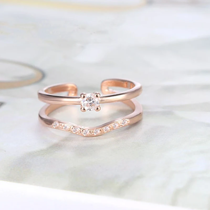 Женское кольцо из серебра 2018 пробы с микрозакрепкой фианитом|infinity ring|designer ringfashion