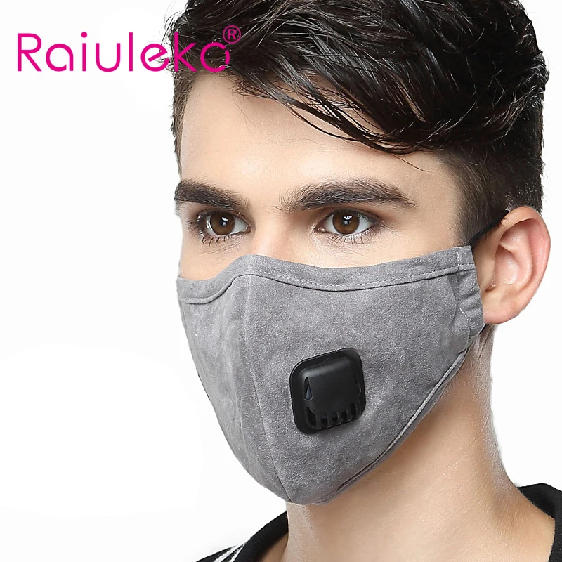 

Reusable Pure Cotton PM2.5 Anti Haze mouth Mask anti dust mask Activated carbon filter Facial Mask for Men and Women