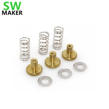

SWMAKER 3pcs/set UM2 Ultimaker2 3D printer accessories heated bed adjustment spring+ hand twist knurled screw + gasket