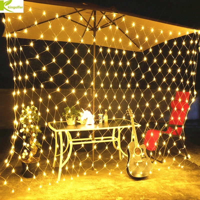 

1.5Mx1.5M,2MX3M,4Mx6M,8Mx10M LED Fish Net Mesh Fairy String Lights Christmas Wedding Party Holiday Decoration 110V 220V