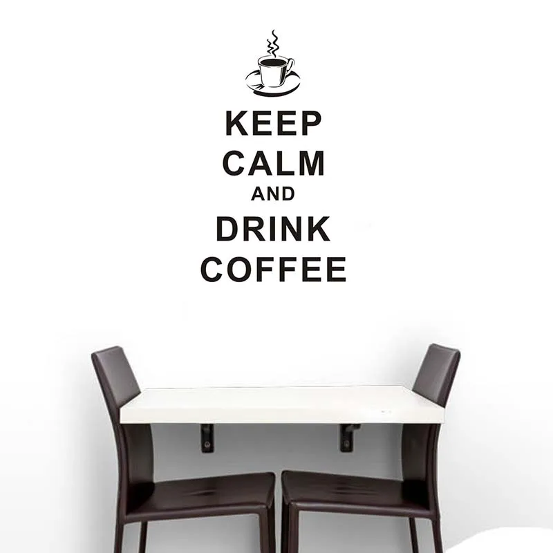 PVC Removable Keep Calm And Drink Coffee English Word Home ... PVC Removable Keep Calm And Drink Coffee English Word Home ...