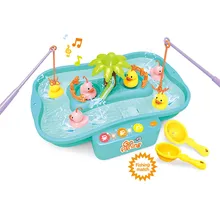 Детские игрушки для рыбалки с музыкальной водой, игрушки для игры в воду, набор удочек для рыбы, утки, ролевые игры в помещении, веселые игры для детей, игрушки, подарки на день рождения
