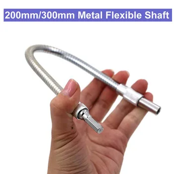 

200mm 300mm Flexible Shaft Tool Metal Drill Screwdriver Bit Holder Connect Link Multitul Hex Shank Extension Snake Bit