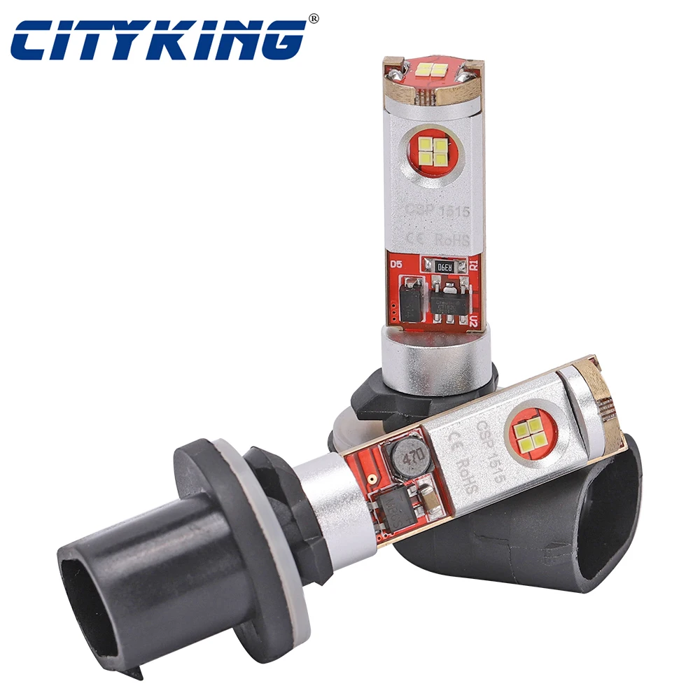 

2pcs Car led H27 881 880 Led 12 led csp led Car Fog Lamp White AUTO Running Light H27W/2 Working Driving Bulbs 10-30v