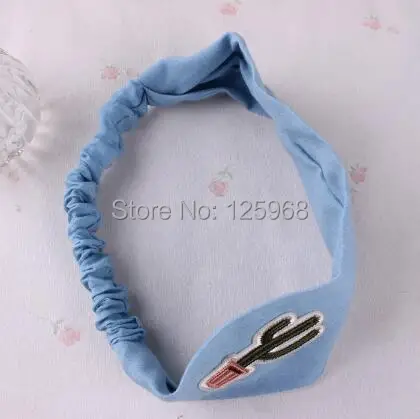 Новинка милые модные джинсы для девочек аксессуары для волос кактус Hairband тюрбан узел повязка тюрбан повязки