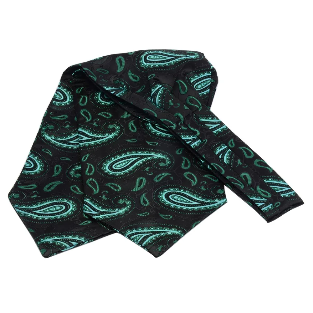 Ricnais, качественный, мужской, Аскот, винтажный, с узором пейсли, цветочный галстук, жаккардовый, тканый, шелковый галстук для мужчин, самостоятельно, галстук-резинка, британский шарф