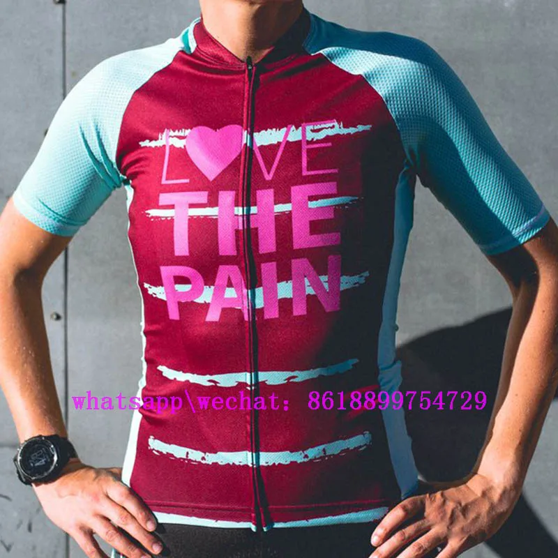 jerseys Love The Pain zomer, Майо pro team MTB, велосипедные майки, комплекты, одежда для бега, одежда для гонок, велосипедная одежда, дышащая - Цвет: jerseys