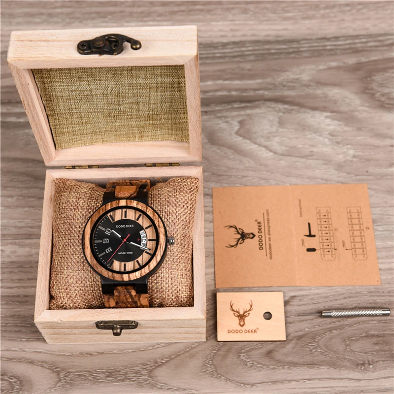 DODO олень Relogio Masculino деревянные часы для мужчин Роскошные Дата дисплей деревянные кварцевые часы для мужчин отличный подарок erkek kol saati часы C07