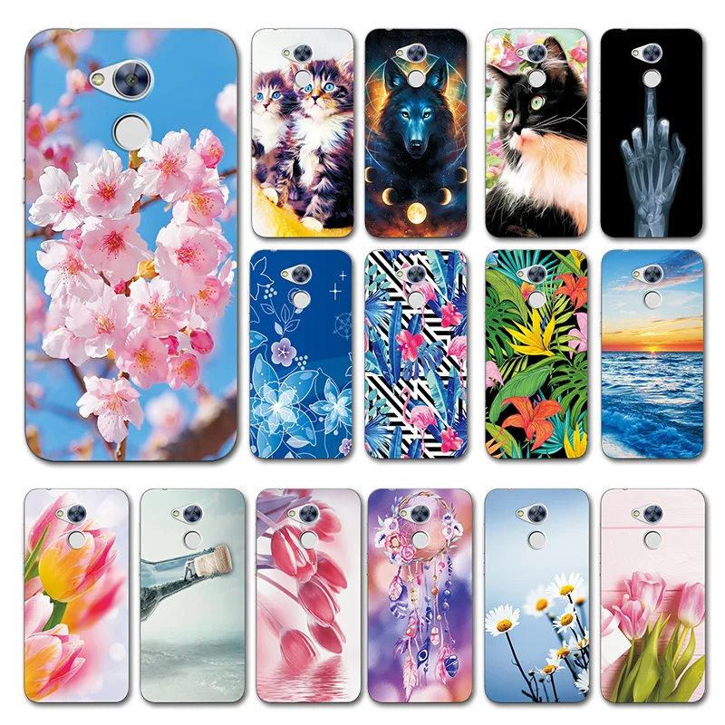 

For Huawei Honor 6A Case Cover Honor 6A DLI-L20 5.0" Small daisy Love Heart For Huawei Honor 6A Case Silicone Back Phone Bumper