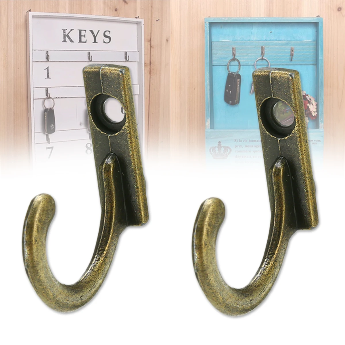 10 шт. антикварные крючки для ключей настенные крючки настенный держатель ключа вешалка для одежды декоративные подвесные Крючки для двери стены