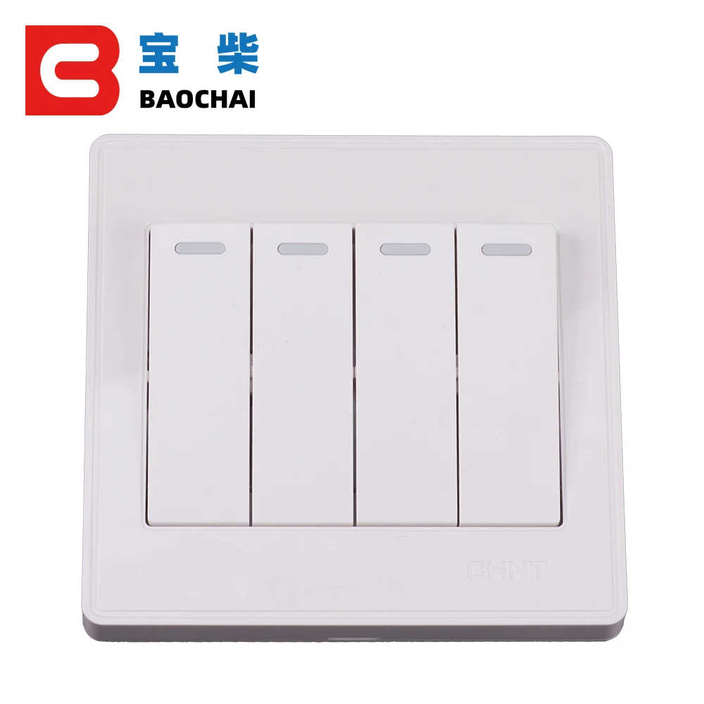 

chint cheap 4 buttons light on off switch four open smart control molds house wall push switch board controller