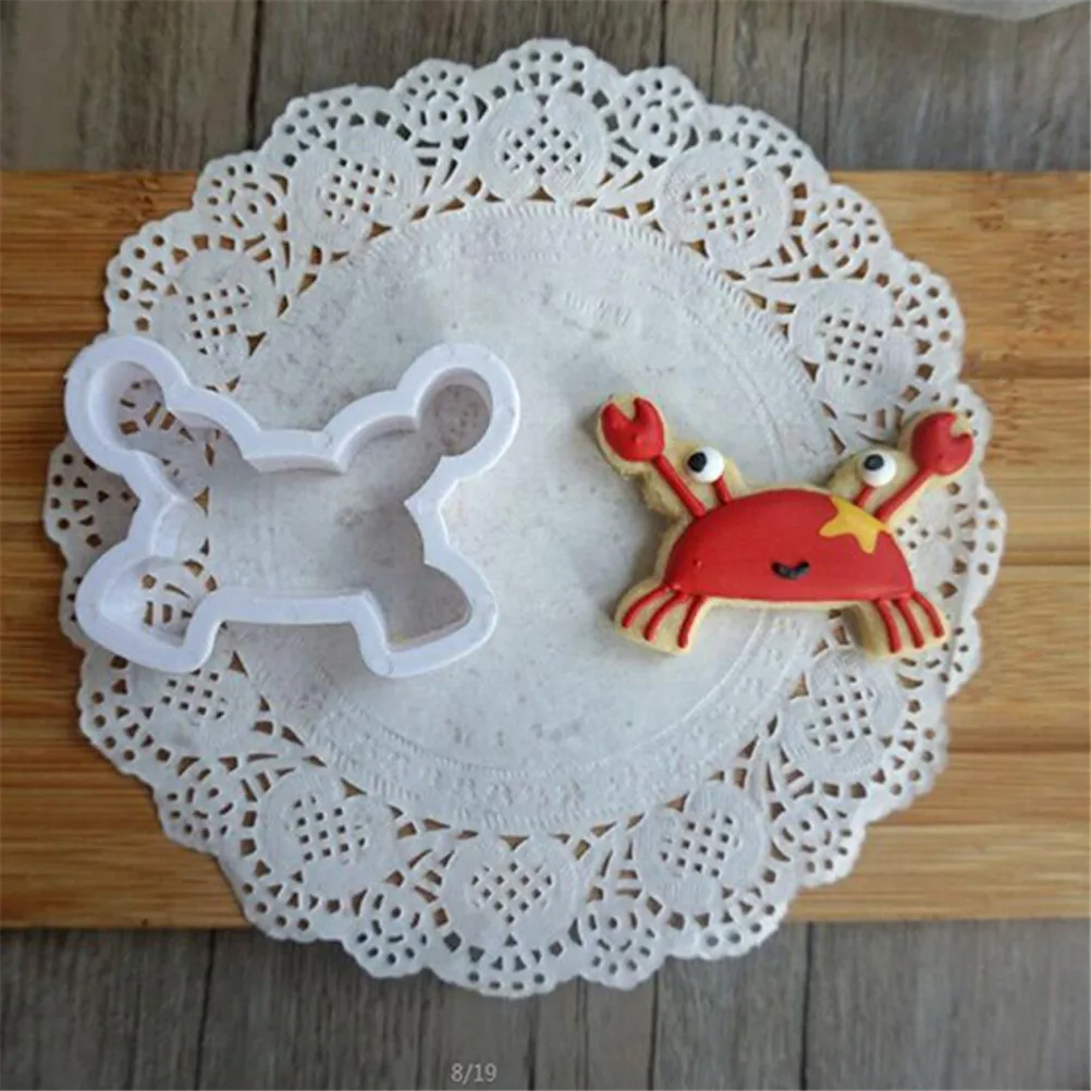 New 8pc/set Whale Dolphin Octopus Crab Turtle Fondant Tools Biscuit Moulds Sea Cookie Cutter