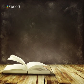 

Laeacco Gradient Solid Wall Wooden Board Book Child Photography Backgrounds Customized Photographic Backdrops For Photo Studio