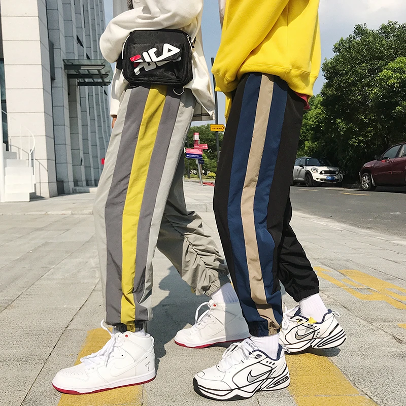 Fashion Casual Men's Pants Pants Spring And Autumn New M-2XL Stripes Loose Harem Pants Black Gray Personality Youth Popular Fashion Casual Men's Pants Pants Spring And Autumn New M-2XL Stripes Loose Harem Pants Black Gray Personality Youth Popular