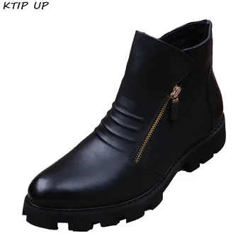 Brand Men Botas Hombre Ankle Boots Fashion Men Leather Chelsea Boots Men Slip Ons Motorcycle Man Warm Boots Men Work Shoes heinrich hot sale new fashion luxury men slip on boots men brand male chelsea ankle boots botas militares botas de combate