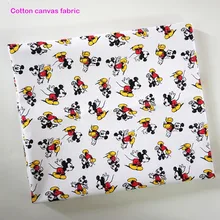 Плотная холщовая ткань для сумки с рисунком Микки Мауса, хлопковая ткань для дивана, Лоскутная Ткань, сделай сам, для шитья, скатерти, обувь