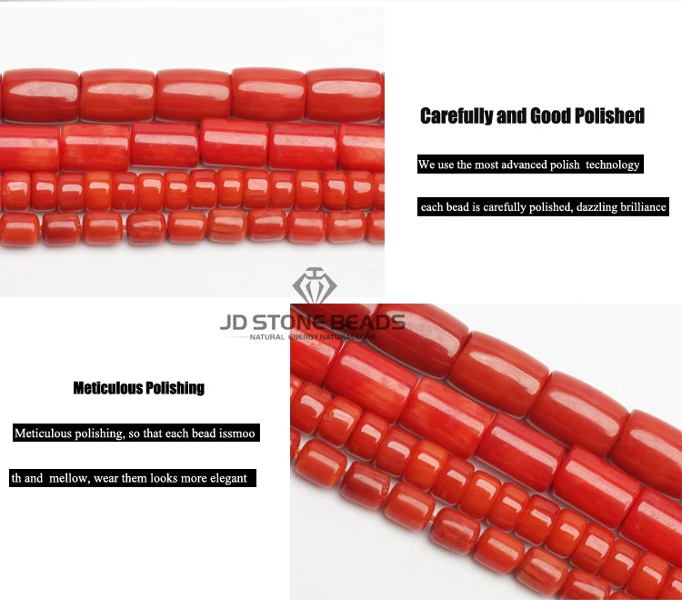 JD каменные бусины сардинские коралловые бусины в форме барабана полуфабрикаты ручной работы аксессуары для браслетов