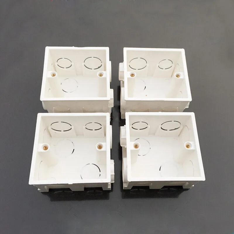 

10pcs 86 Type PVC Electrical Socket Assembled Concealed Wire Box Double/Three/Four Combination Switch Socket Junction Box