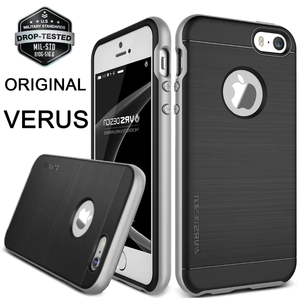 VERUS For Apple iPhone SE Case Hard PC Frame Metal Brushed Silicone Back  Shockproof Cover For iPhone 5 5S 6S Plus Armor Cases|for iphone|armor  casecover for iphone 5 - AliExpress