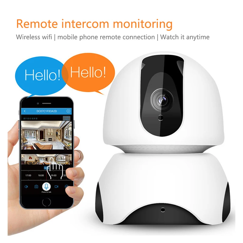 

ENKLOV Home Security IP Camera Wi-Fi Wireless Mini Network Camera Surveillance Wifi 720P Night Vision CCTV Camera Baby Monitor