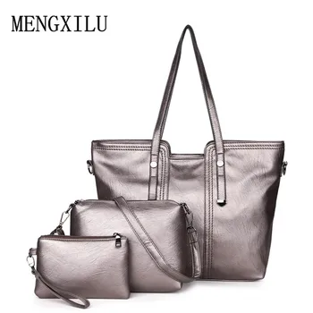 

Luxury 3Pcs/Set women handbag crossbody bags pu leather women messenger bags ladies tote bag Sac a Main shoulder hand bag