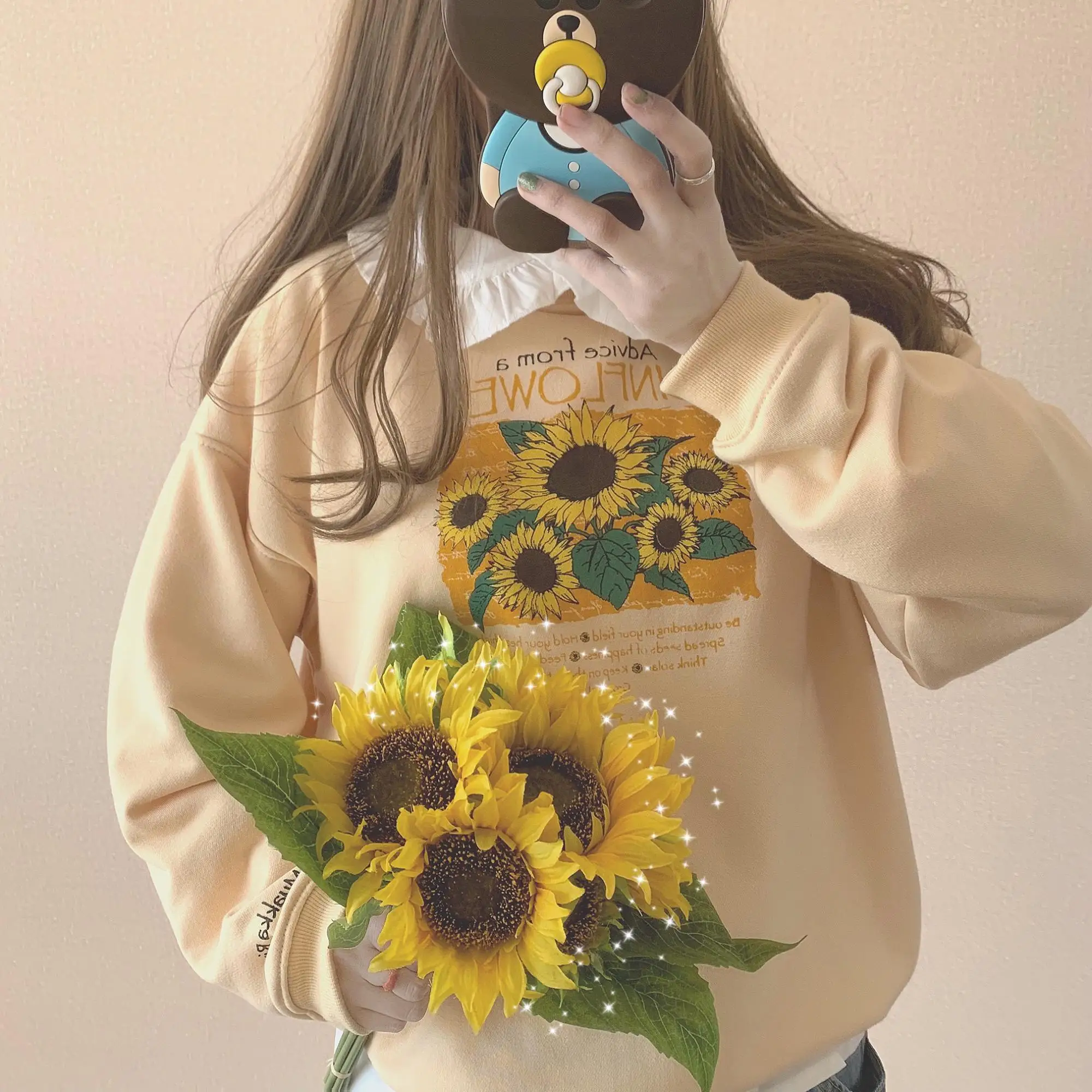 sunflower yellow hoodie