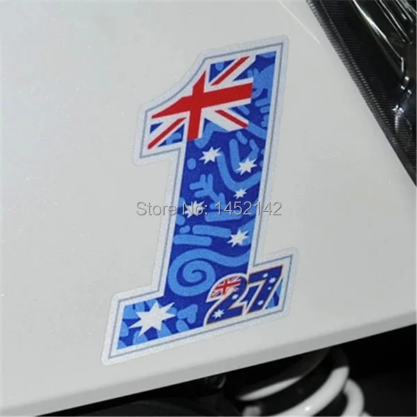 

1pcs motorsport Casey Stoner stickers motocross stickers N0.1 decal motorcycle racing Reflective stickers superbike ATV