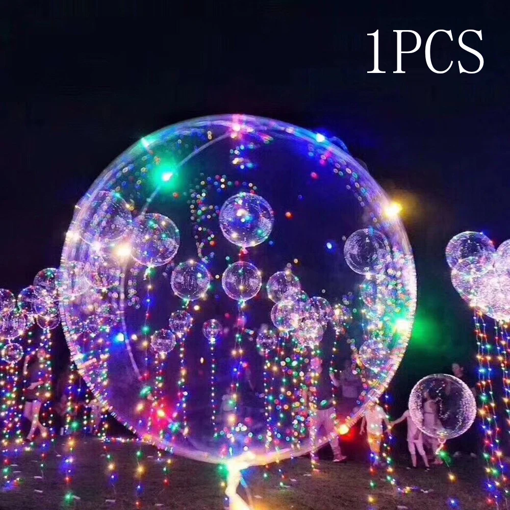 

18inch Luminous Led Balloon LED Air Balloon String Lights Round Bubble Helium LED Balloons Party Wedding Decoration