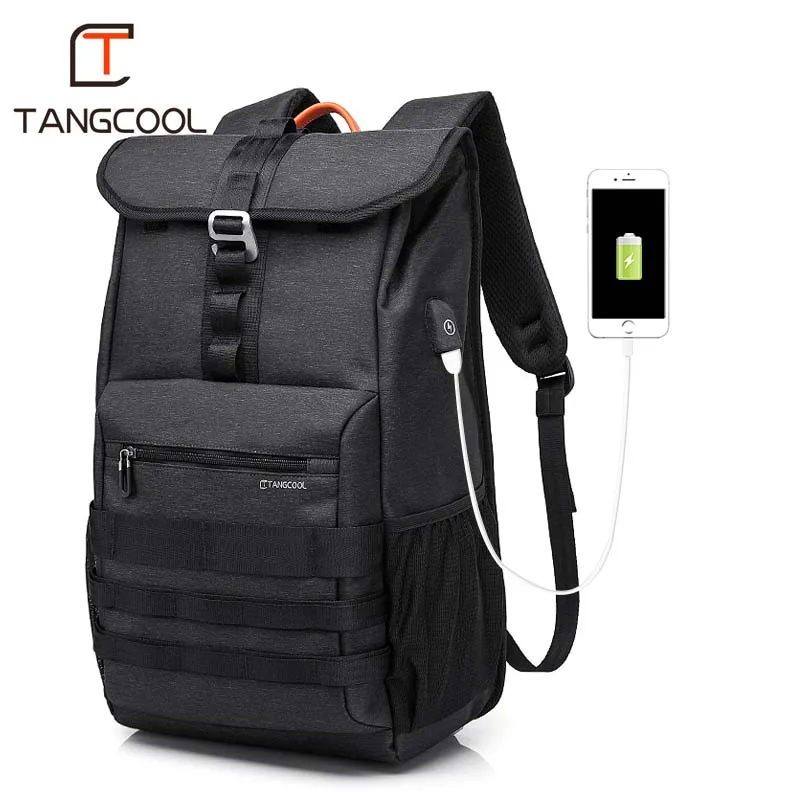Tangcool Модный водонепроницаемый рюкзак студенческий для ноутбука USB дорожные