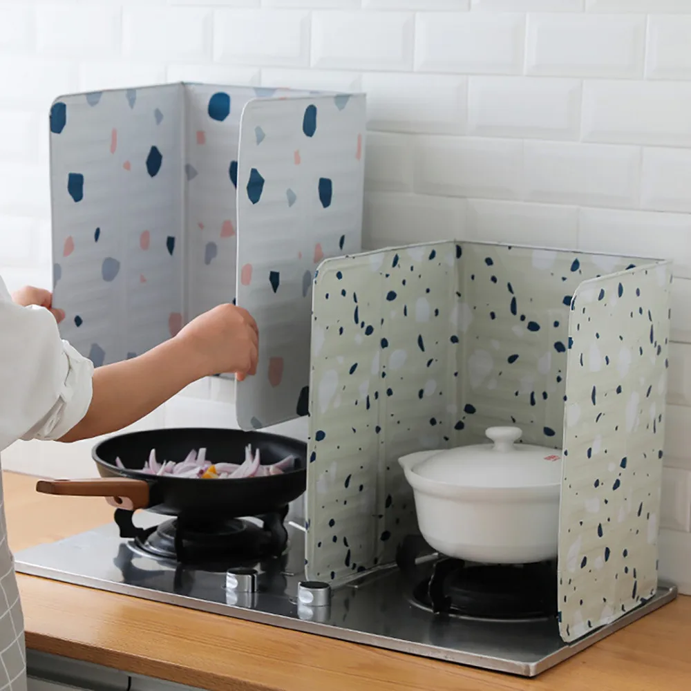 Cooktop oil slab Кухонная плита дефлектор плита изоляционный лист алюминиевая изоляция раковина защита от брызг воды Стопорная пластина@ 50 - Цвет: Cooktop oil slab