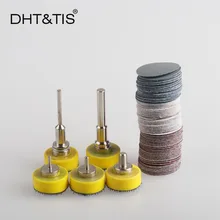 DHT& TIS 100 штук " /25 мм микс шлифовальный диск Круглый абразивный сухой наждачной бумаги+ 1 шт резервная подушечка(выберите тип