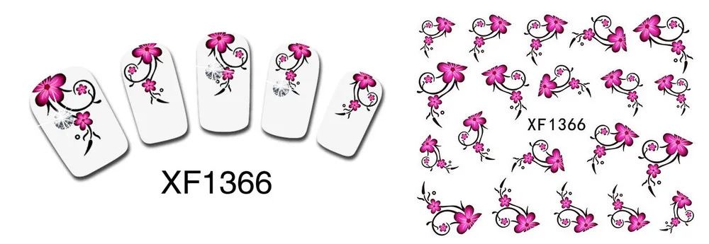 Дизайн ногтей цветок переноса воды Стикеры ногтей Обёрточная бумага Фольга лак наклейка Временные татуировки Watermark 1000pks/много