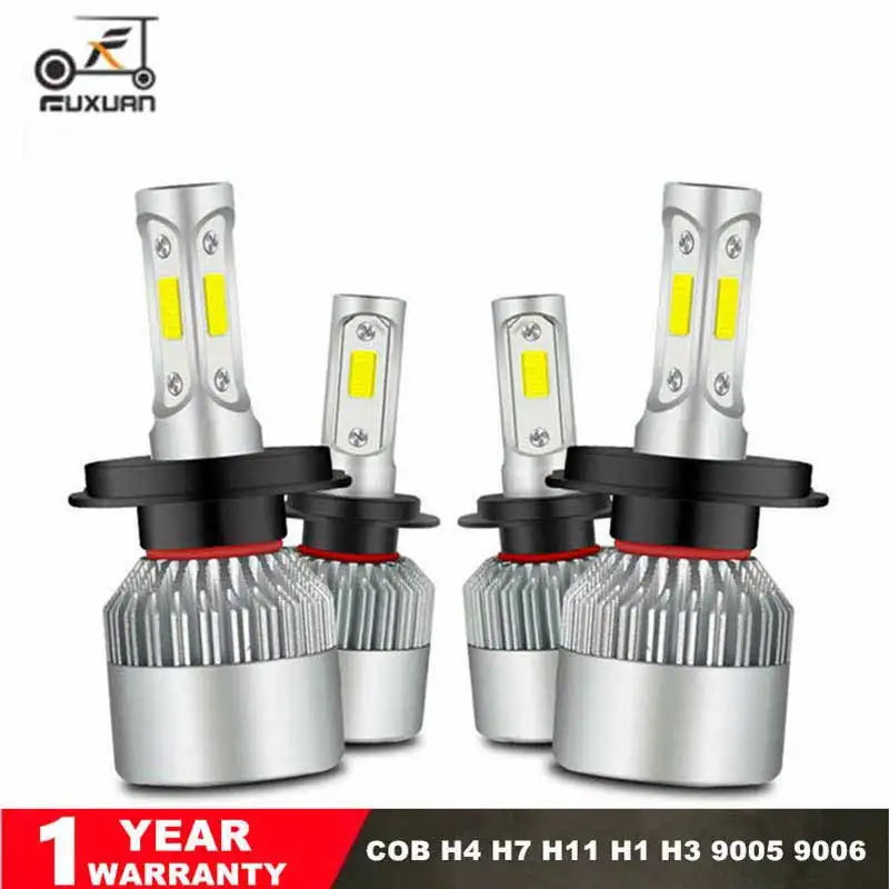 

FUXUAN S2 COB Kit Turbo Led H7 Low and High 72W 8000LM Spot H1 H8 H9 H11 9005/hb3 9006/hb4 H7 6500K Super White H4 Led Canbus