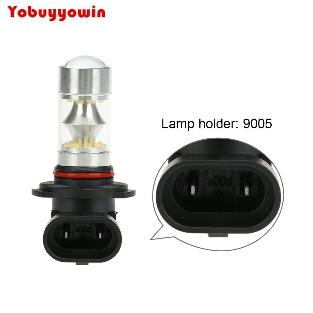 100W 12V-24V 9005 HB3 P20D 9006 HB4 H10 H8 H11 20 светодиодный 6500 лм K фара автомобиля противотуманная