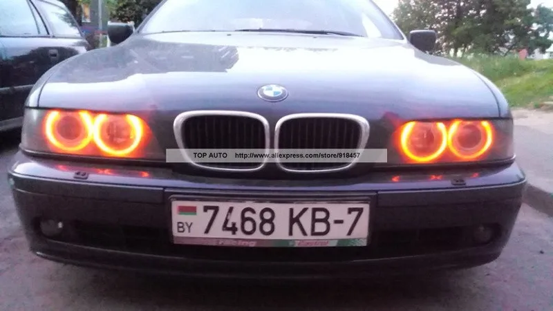 2 шт.(1 комплект) 2*5 Вт 10 Вт Желтый Янтарный Светодиодный Маркер ангельские глазки для BMW E39 E53 X5 E60 E63 E87