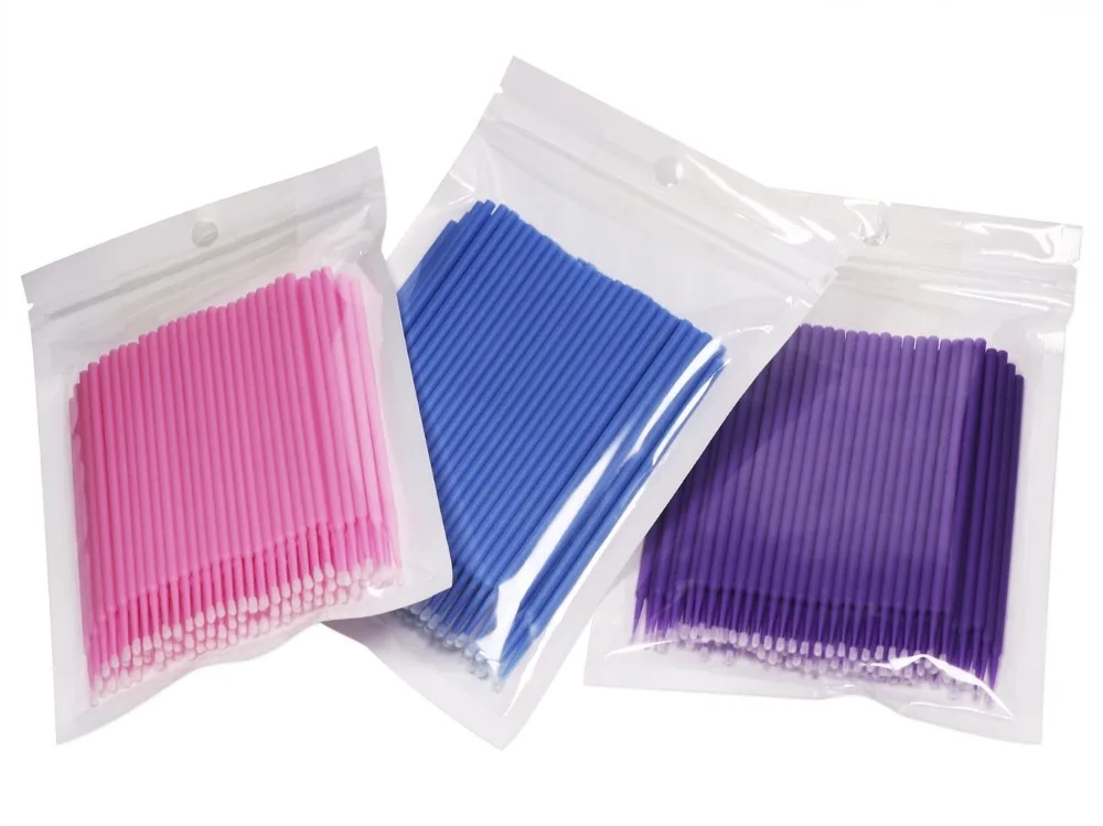 100pcs/bag Durable Micro Disposable Eyelash Extension Makeup Brushes Individual Applicators Mascara Removing Tools Swabs 100pcs/bag Durable Micro Disposable Eyelash Extension Makeup Brushes Individual Applicators Mascara Removing Tools Swabs