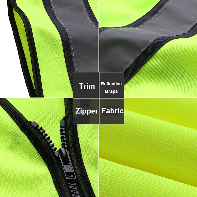 Hivizi бренд ночной езды светоотражающий жилет жилеты безопасности Предупреждение флуоресцентная Ночная одежда Велосипедный спорт жилет