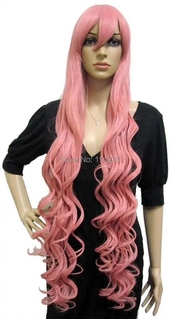

Anime Pink Woman Wave Cosplay Wig Halloween Party Hair Full Wig