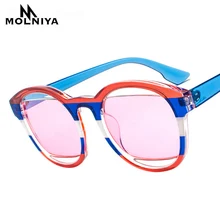 MOLNIYA новые Ruond солнцезащитные очки для женщин и мужчин Роскошные брендовые дизайнерские красные зеленые Солнцезащитные очки женские винтажные очки