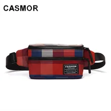 CASMOR поясная сумка, Женская поясная сумка с нагрудным ремнем, индивидуальная поясная сумка, модная клетчатая нейлоновая сумка в стиле хип-хоп для девочек, Прямая поставка