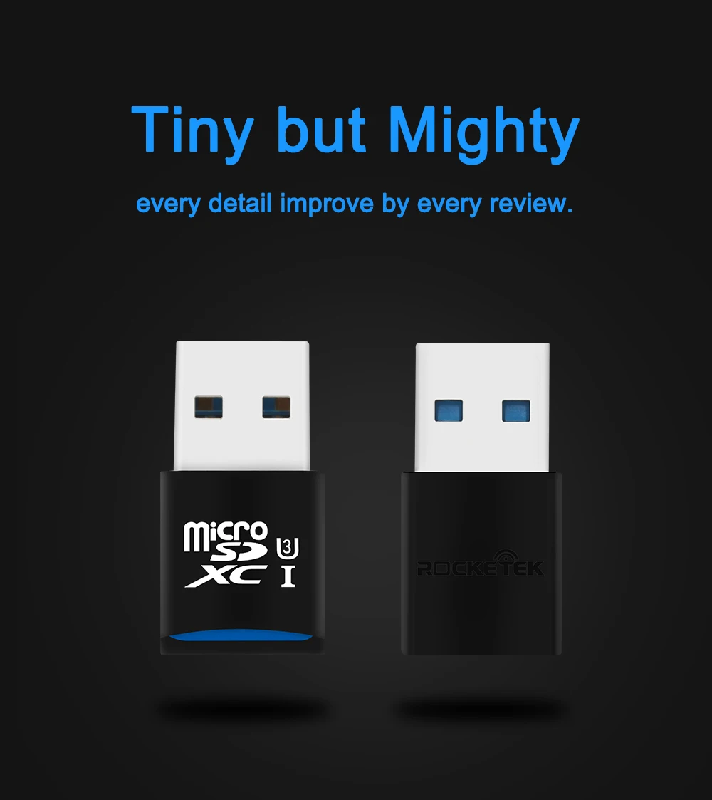 Rocketek usb 3,0 мульти карта памяти ридер адаптер мини кардридер TF micro SD ПК компьютер ноутбук аксессуары