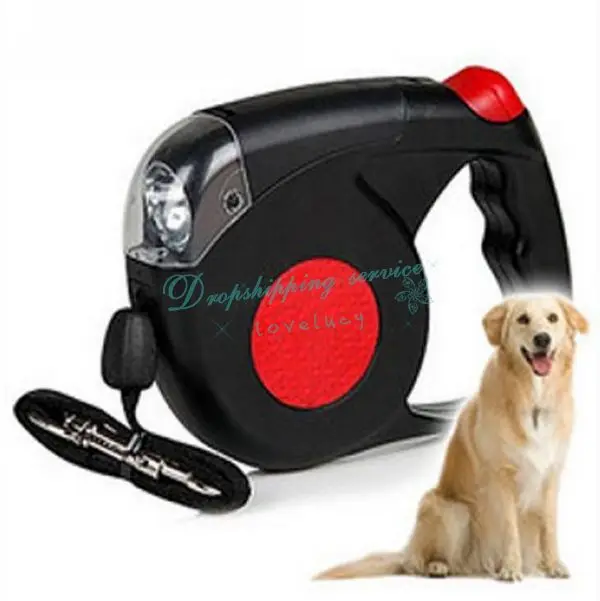 4.5m 15FT Automatic Retractable Pet Dog Leash With LED Light Safety