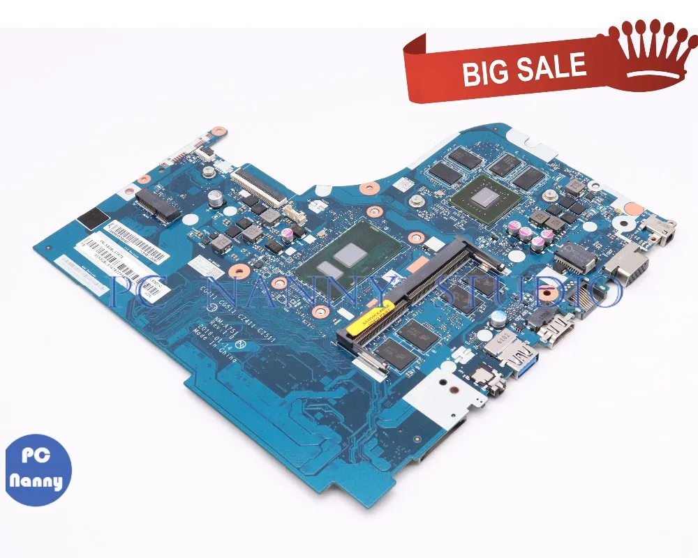  PCNANNY NM-A751 5B20L37478 For lenovo 310-15ISK 510-15ISK Laptop Motherboard SR2EZ I7-6500U 4GB DDR