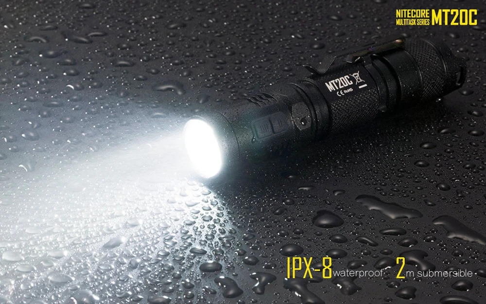 

Nitecore MT20C 2015 New Portable Tactical Flashlight CREE XP-G2 R5 460 Lumens Red Light Illumination 18650 Searching Hand Light