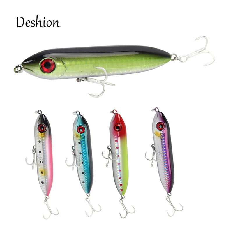 

Deshion Sinking Pencil Fishing Lures 1PC 14g 100mm Pencil Lure Long Bait Laser Body Hard Lure 3D Eyes