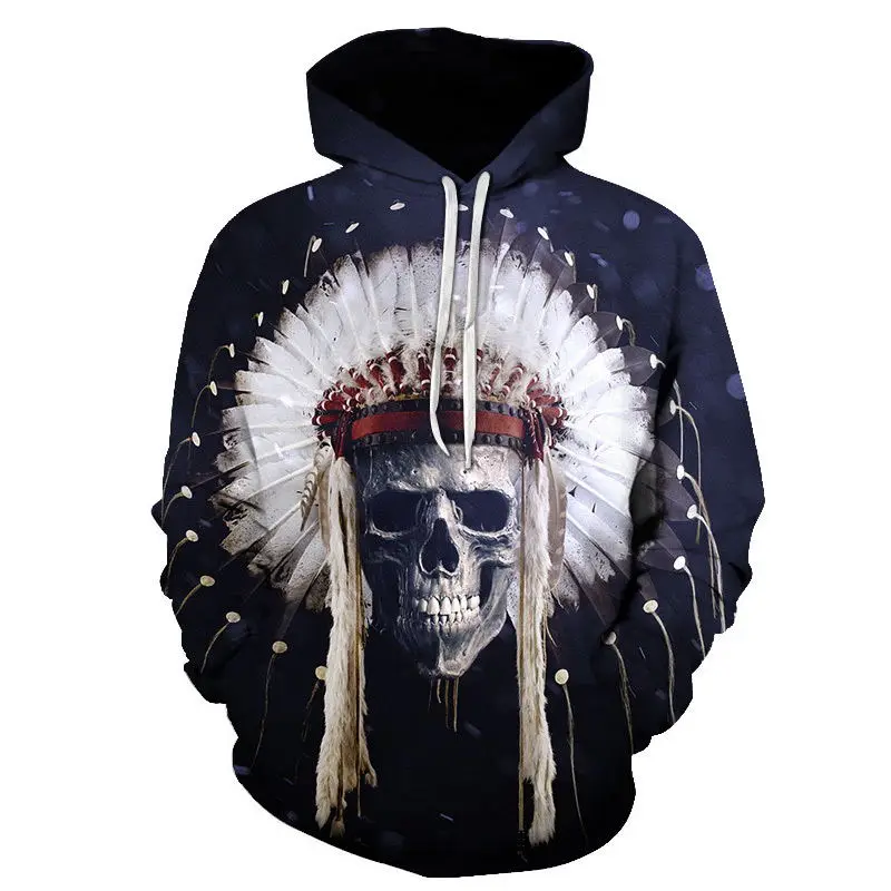 

Indian Skulls Men/Women Sweatshirts 3D Printed Funny Hip HOP Hoodies Novelty Streetwear Hooded Autumn Jackets Mlae Tracksuits