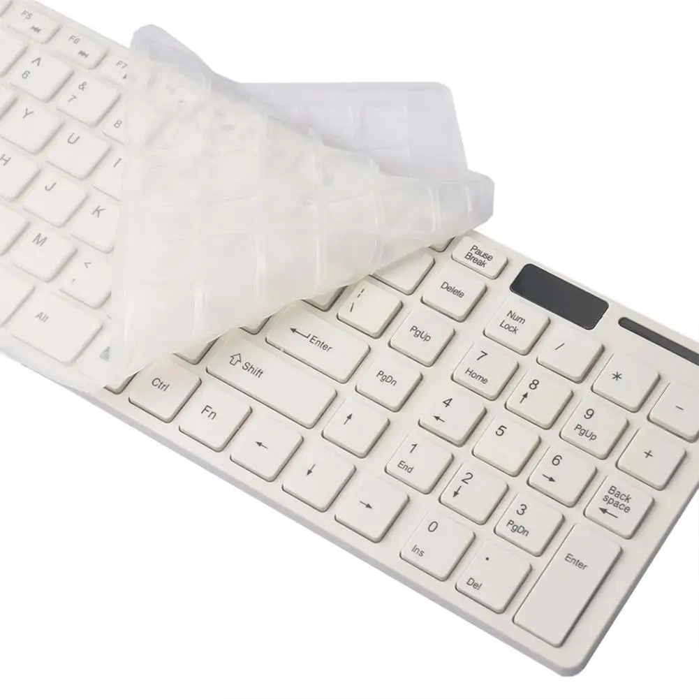 Koop Modern Design Zuiver Wit Ultra Dunne Ontwerp 2.4 GHz Wireless Keyboard + Cover + Muis Kit voor Desktop Laptop PC computer APE